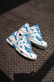 Mens Asics Gel-NYC (White/Dolphin Blue) - SNEAKER TOWN