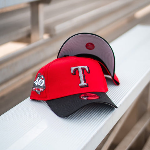 New Era Texas Rangers 40th Anniversary 9FORTY A-Frame Snapback (Red/Black)