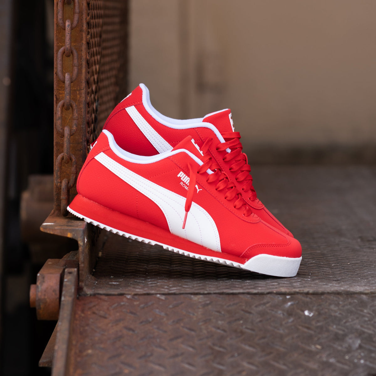 Mens Puma Roma 24 Reversed (For All Time Red/Puma White  display picture 2