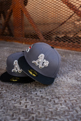 New Era Oakland Athletics 1989 WS Grey UV (Dk Graphite/Black) 59Fifty Fitted - New Era