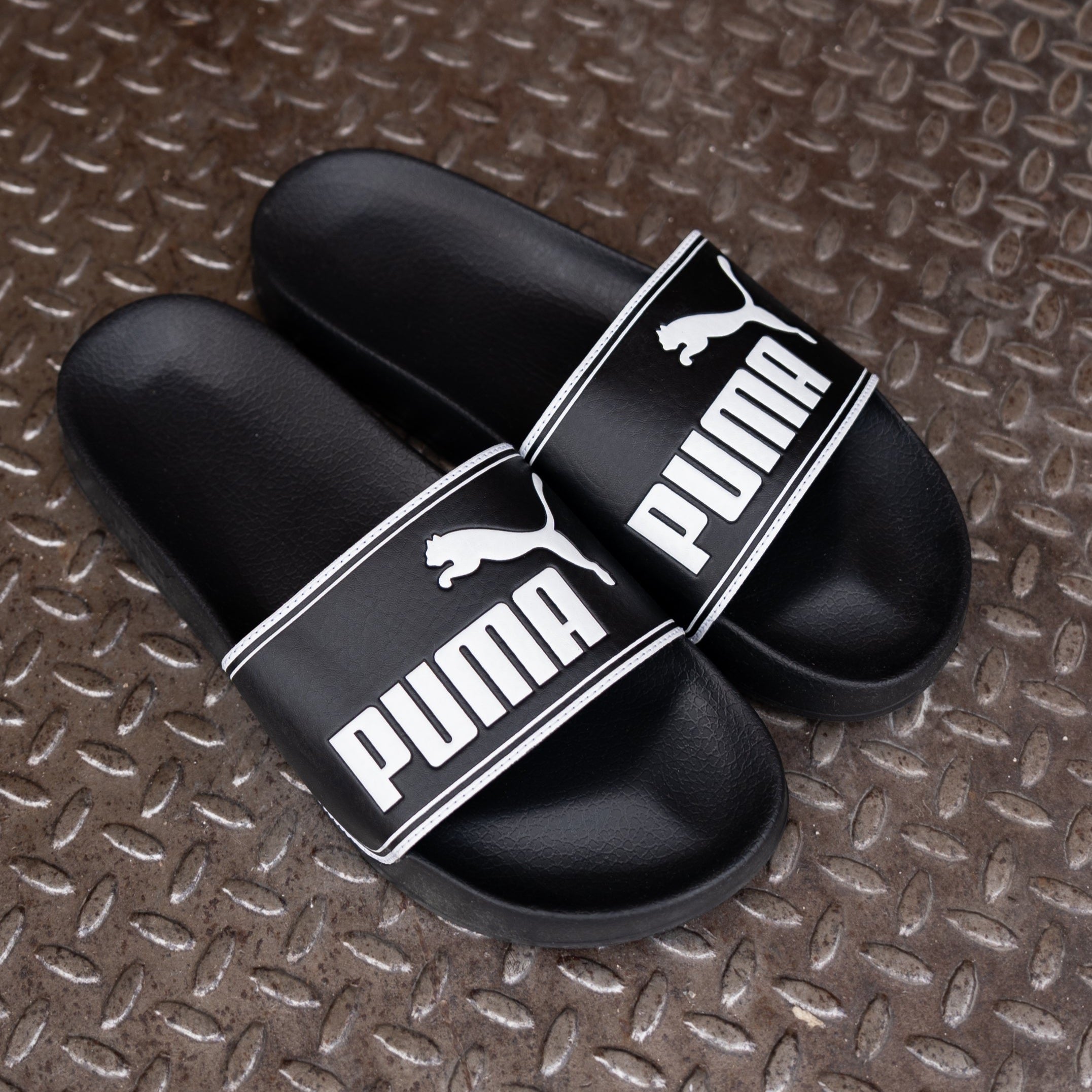 Leadcat Puma Slides Gray Puma Leadcat Slides (Black)