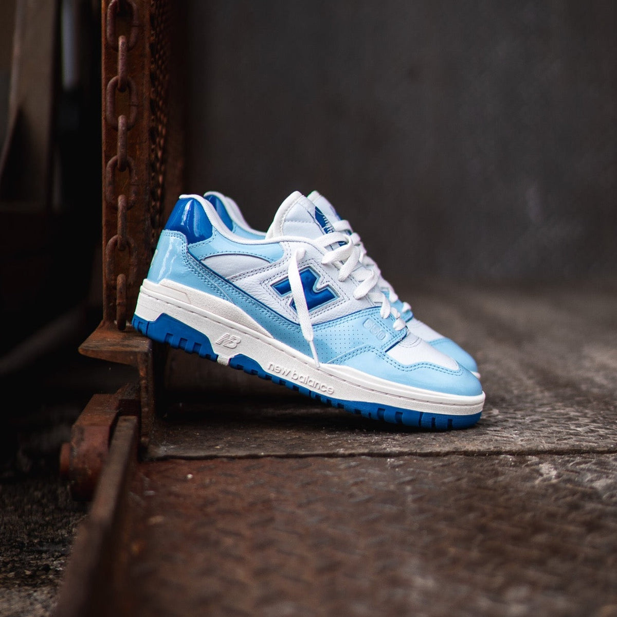 Mens New Balance 550 (White/Powder Blue) - BB550YKE 
