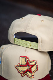 New Era Houston Astros 45th Anniversary 9FORTY A-Frame Snapback (Vegas Gold/Brick Red) - New Era