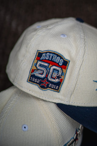 New Era Houston Astros 50th Anniversary Grey UV (Off White Corduroy/Navy Blue) - New Era