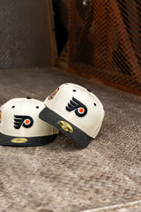 New Era Philadelphia Flyers 50th Anniversary Grey UV 59Fifty Fitted (Off White/Heather Black) - New Era