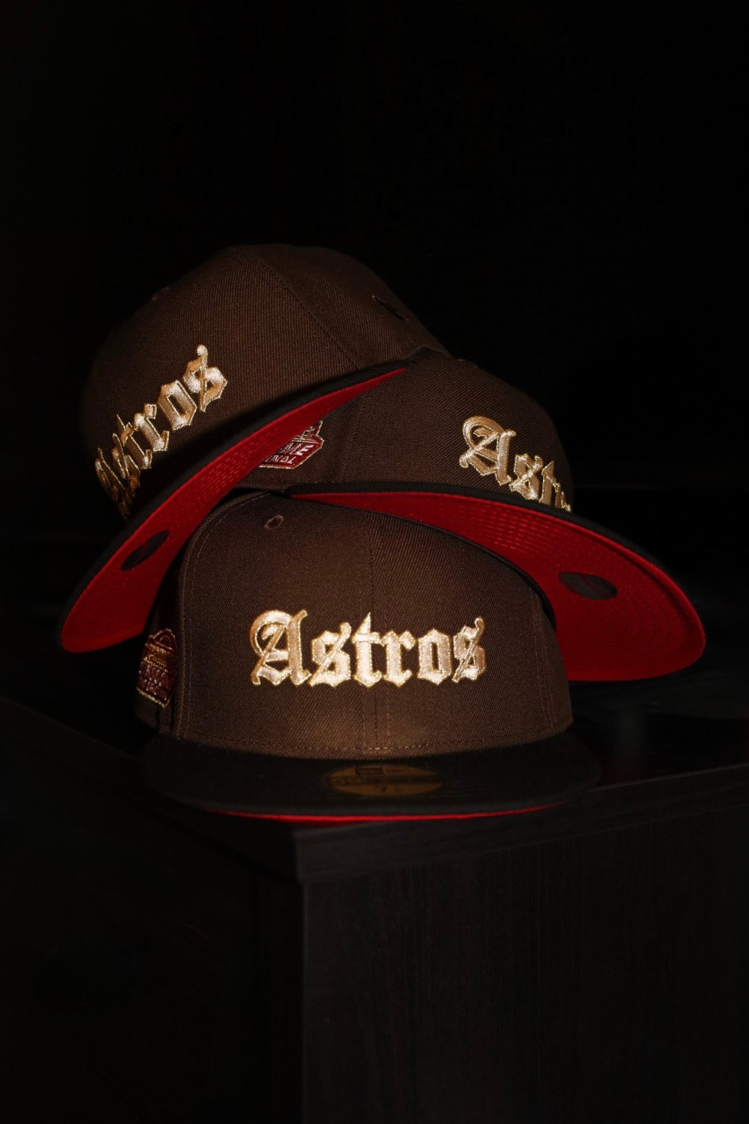 New Era Houston Astros Astrodome The Original Side Patch Fitted (Brown/Black)