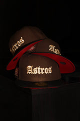New Era Houston Astros Astrodome The Original Side Patch Fitted (Brown/Black)