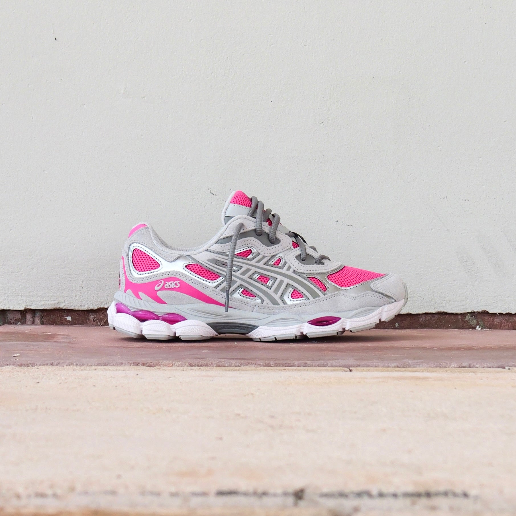 Mens Asics Gel-NYC (Pink Glo/Concrete)
