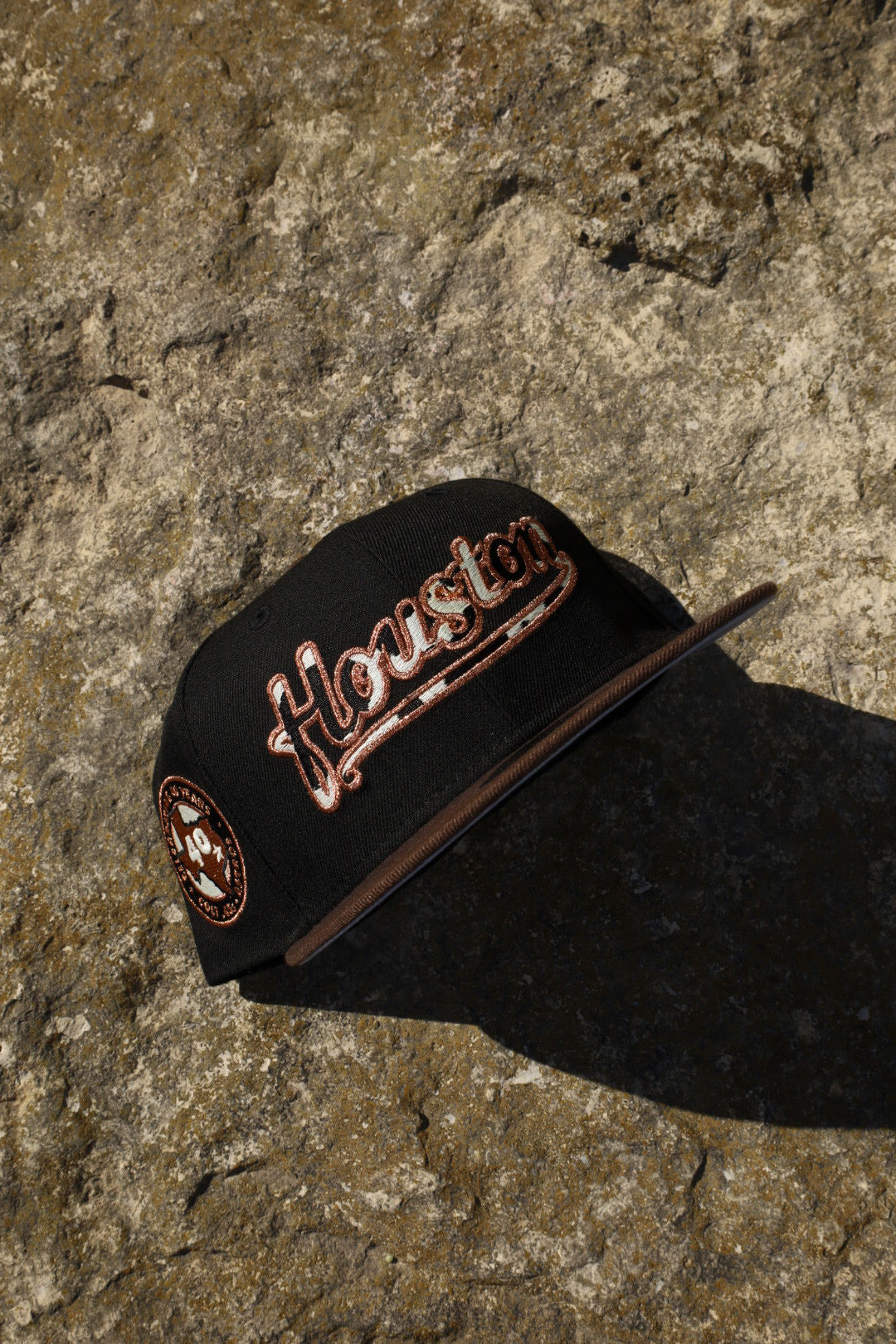 New Era Houston Astros 40th Anniversary Side Patch Grey UV 59Fifty Fitted (Black/Walnut)