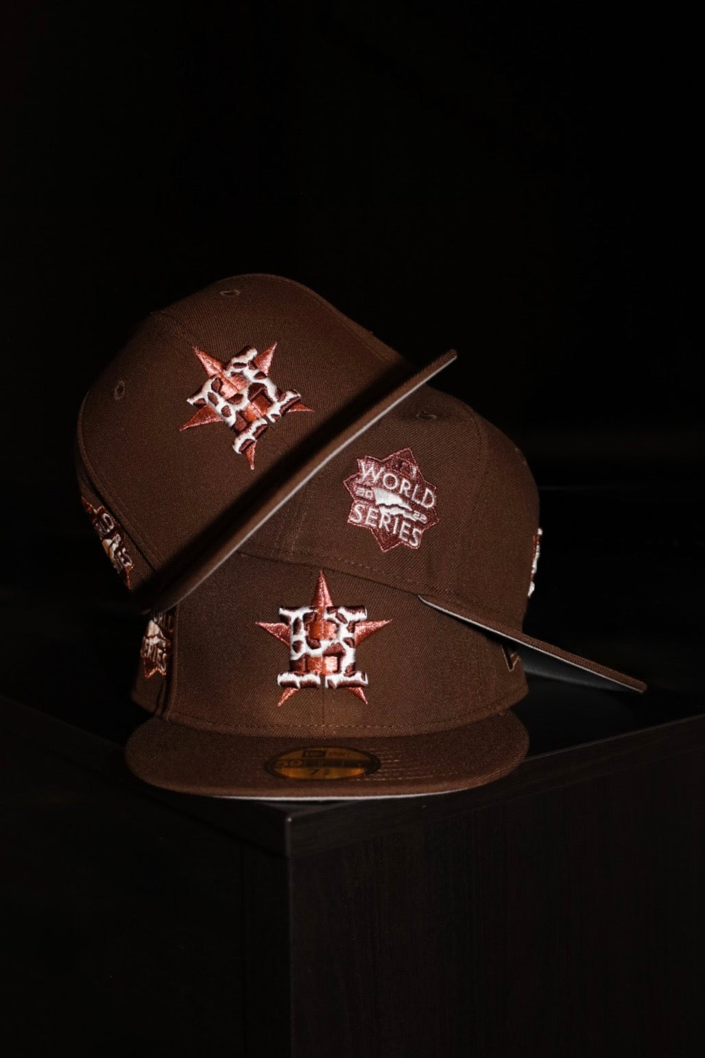 New Era Houston Astros 2022 World Series Side Patch Fitted (Walnut)