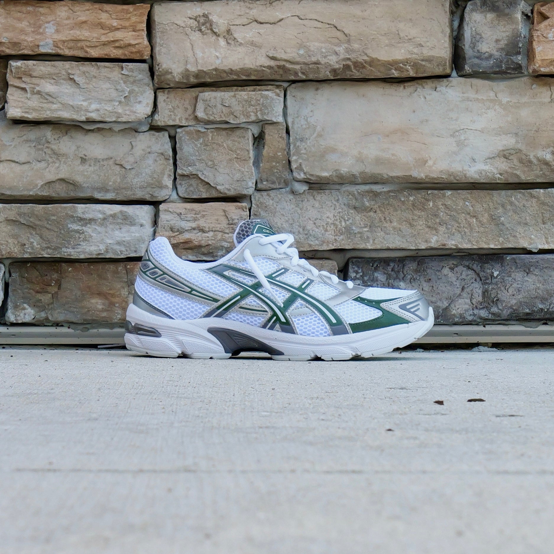 Mens Asics Gel-1130 (White/Forest Night)