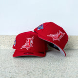 New Era Florida Marlins 1997 World Series Grey UV 9FIFTY A-Frame Snapback (Red)