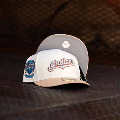 New Era Cleveland Indians Jacobs Field Grey UV (Off White/Mango Mocha) 59Fifty Fitted