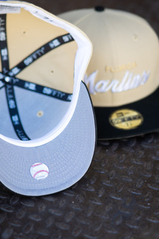 New Era Florida Marlins Grey UV (Vegas Gold/Black) 59Fifty Fitted