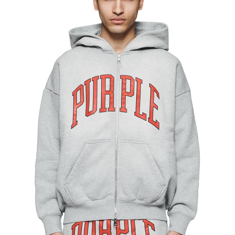 Purple Brand Collegiate Zip Up Hoodie (P460-HCMC124) - PURPLE BRAND