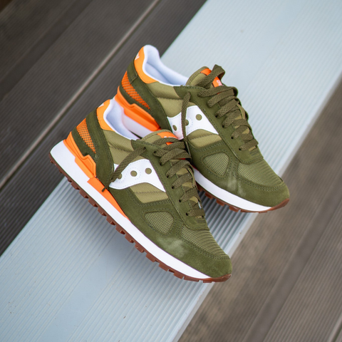 Saucony shadow original green black orange deals