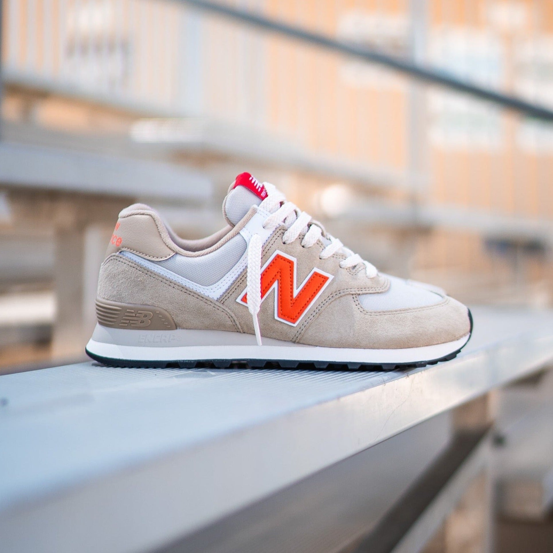 Mens New Balance 574 (Beige/Mandarin) - U574HBO – SNEAKER TOWN