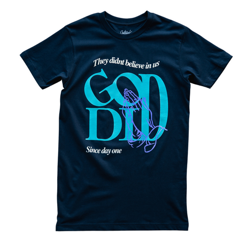 Outrank God Did T-shirt (Navy) - Outrank