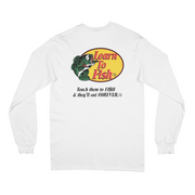 Fly Supply Learn To Fish LS Tee (White) - Fly Supply