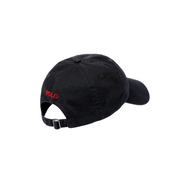 Polo Ralph Lauren Cotton Chino Ball Cap (Black/Red) - Polo Ralph Lauren