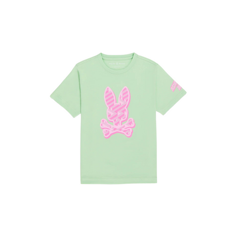 Kids Psycho Bunny Pisani Graphic Tee (Icy Mint) - Psycho Bunny