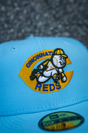 New Era Cincinnati Reds 1975 Big Red Machine Yellow UV (Powder Blue) - New Era