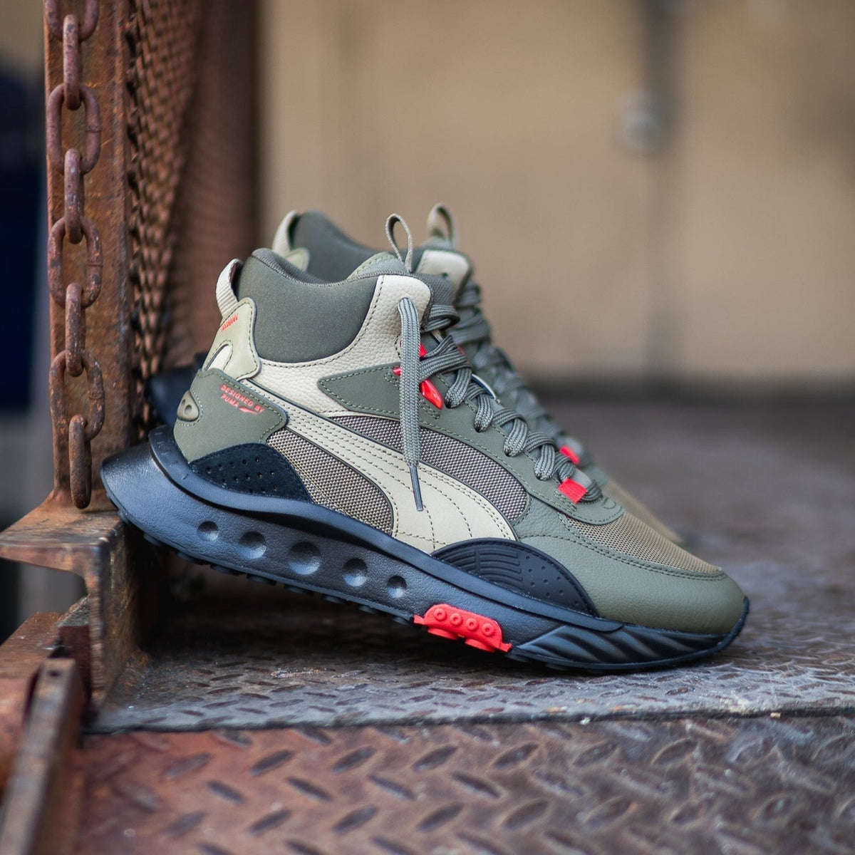 Mens Puma Wild Rider Mid WS (Grape Leaf) – SNEAKER TOWN display picture 2