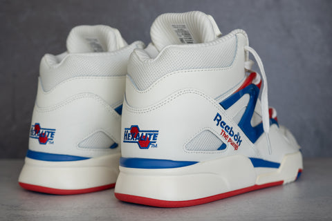 Size 10 Men's Reebok Pump Omni Zone 2 Basketball Shoes HR0035 Chalk/Vector  Blue