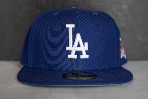 New Era LA Dodgers 1988 World Series Side Patch Fitted Cap (Blue) - New Era
