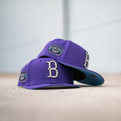 New Era Brooklyn Dodgers 1955 World Series Light Blue UV (Purple)