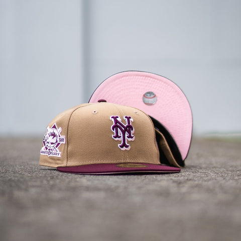 Mets fitted hat pink brim Clearance