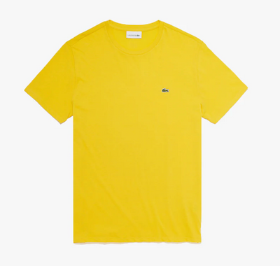 Lacoste Crew Neck Pima Cotton Jersey T-shirt (Yellow) - Lacoste
