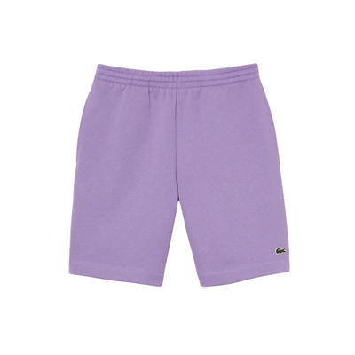 Lacoste Organic Brushed Cotton Fleece Shorts (Purple) - Lacoste