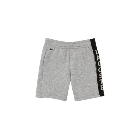 KID'S Lacoste Side Band Fleece Shorts (Grey Chine) - Lacoste