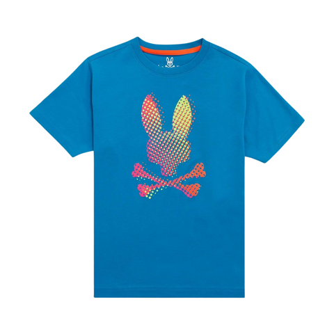 KIDS Psycho Bunny HINDES GRAPHIC TEE (Seaport Blue) - Psycho Bunny