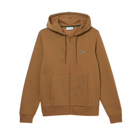 Lacoste Kangaroo Pocket Color-Block Sweatshirt (Brown) - Lacoste