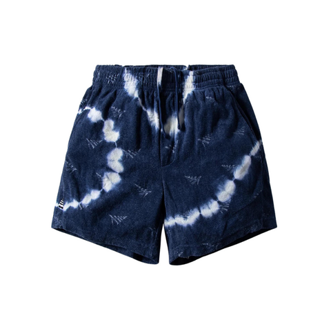 Paper Plane Do Or Dye Terry Cloth Shorts (Navy) - Paper Plane